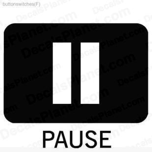 Pause button listed in useful signs decals.