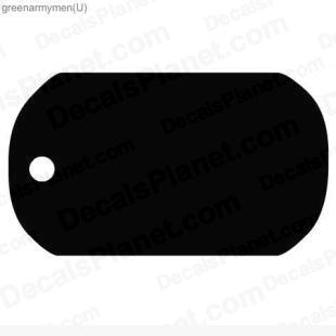 Army dog tags listed in other decals.