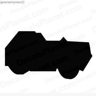 Army jeep listed in other decals.