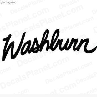 Washburn logo listed in music and bands decals.