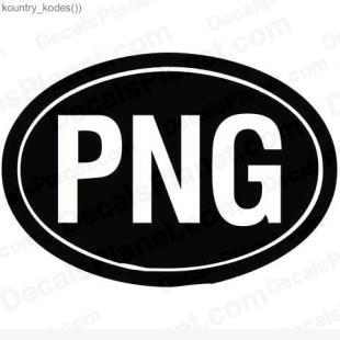 Papua New Guinea country sign listed in useful signs decals.