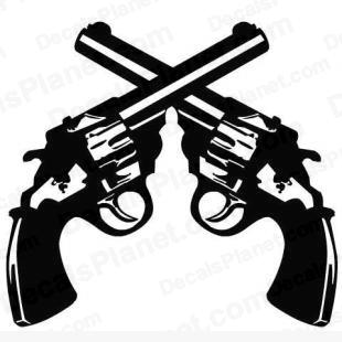 Dual revolver (Two revolvers) listed in cartoons decals.
