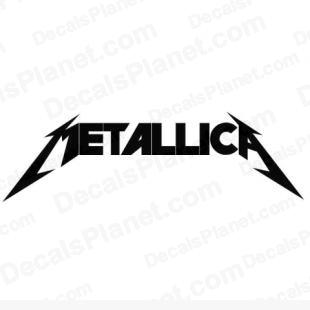 Metallica listed in music and bands decals.