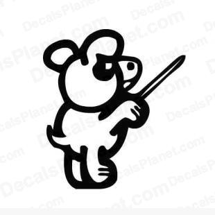 Music dog listed in cartoons decals.