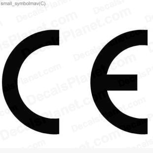 CE European Conformity listed in useful signs decals.