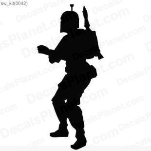 Star Wars Boba Fett listed in cartoons decals.