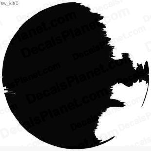 Star Wars DeathStar listed in cartoons decals.