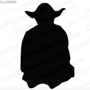 Star Wars Master Yoda listed in cartoons decals.