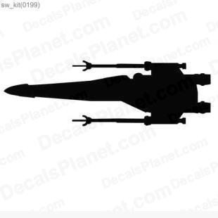 Star Wars X-wing listed in cartoons decals.