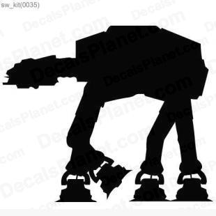 Star Wars AT-AT walker listed in cartoons decals.