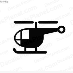 Helicopter listed in useful signs decals.