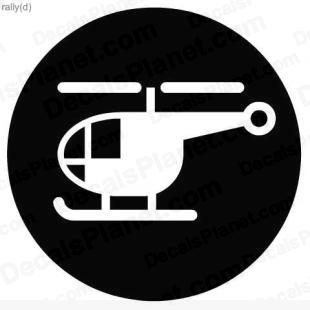 Helicopter sign listed in useful signs decals.