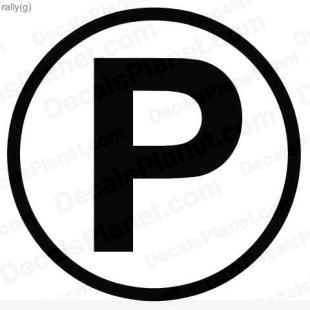Parking sign listed in useful signs decals.