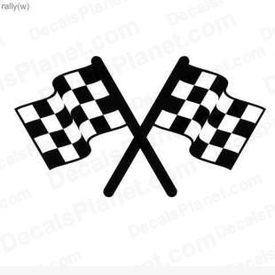 Racing flags listed in useful signs decals.