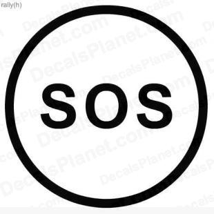 SOS road sign listed in useful signs decals.
