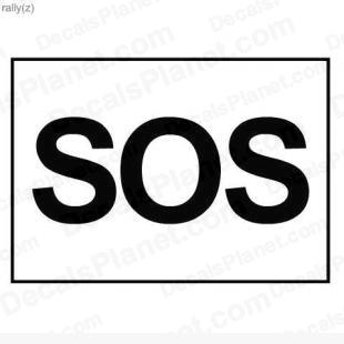 SOS sign listed in useful signs decals.