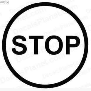 Simple Stop sign listed in useful signs decals.