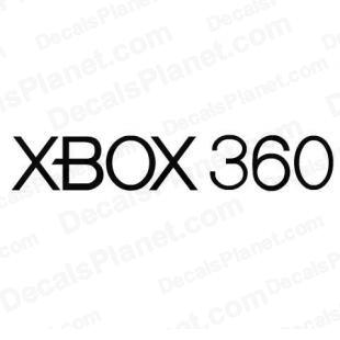 XBOX 360 text logo listed in video games decals.
