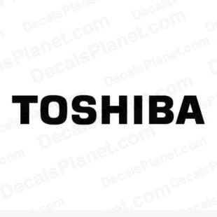 Toshiba logo listed in computer decals.