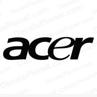 Acer logo listed in computer decals.