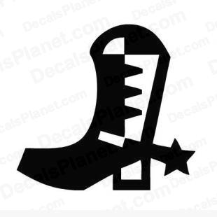 Cowboy boot listed in other decals.