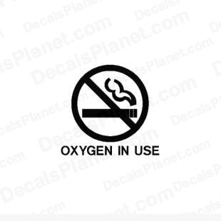 Oxygen in use listed in funny decals.