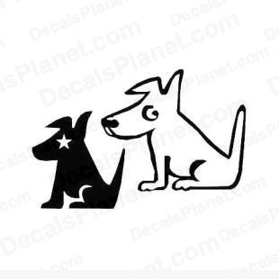 Sirius radio dogs listed in popular logos decals.