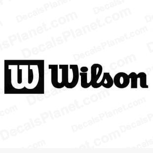 Wilson complete logo listed in sports brands decals.