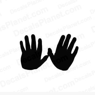 Hands (palms) listed in useful signs decals.