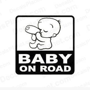 Baby on road sign listed in useful signs decals.