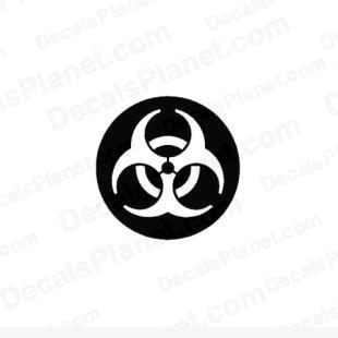 Biohazard symbol/sign listed in useful signs decals.