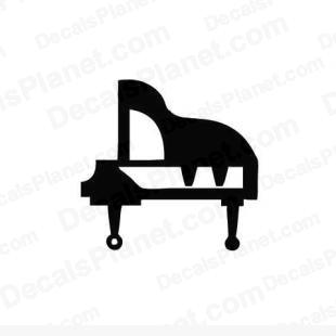 Piano simple listed in music and bands decals.