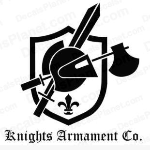 KAC full logo (Knight's Armament Company) listed in firearm companies decals.