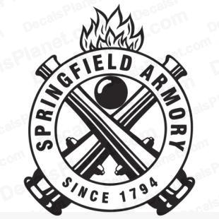 Springfield Armory older logo listed in firearm companies decals.