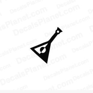 Balalaika instrument listed in music and bands decals.
