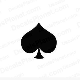 Spade of card deck listed in popular logos decals.