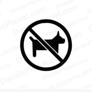 No dogs allowed logo listed in useful signs decals.