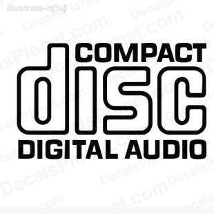 Compact disc digital audio listed in computer decals.