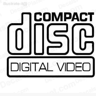 Compact disc digital video listed in computer decals.