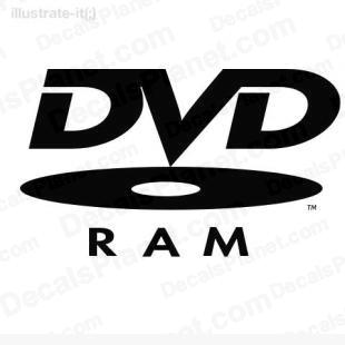 DVD RAM listed in computer decals.