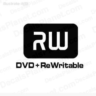 DVD-RW ReWritable listed in computer decals.