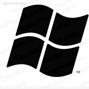 Microsoft Windows basic logo listed in computer decals.