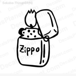 Lighter (with Zippo inscription) listed in cartoons decals.