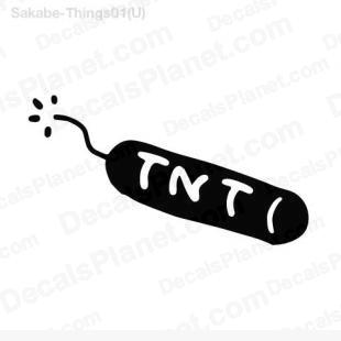 TNT stick listed in cartoons decals.