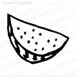 Slice of watermelon listed in cartoons decals.