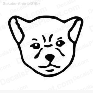 Dog head listed in animals decals.