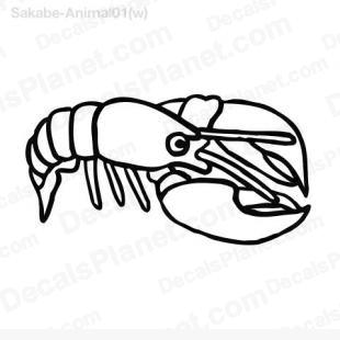Lobster listed in animals decals.
