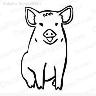 Pig listed in animals decals.