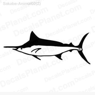 Swordfish listed in animals decals.