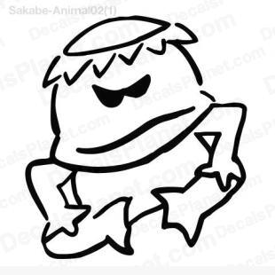 Tribal frog listed in cartoons decals.